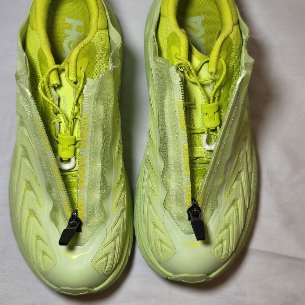 HOKA Project Clifton Butterfly Neon Yellow Evening Primrose Sneakers Running, 8 - Picture 10 of 14